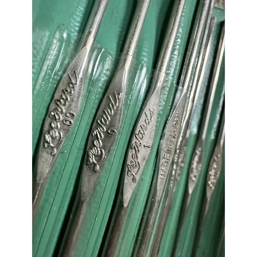 Lee‎ Wards Steel Crochet Hook Set Japan Exclusive In Original Vintage Green Case